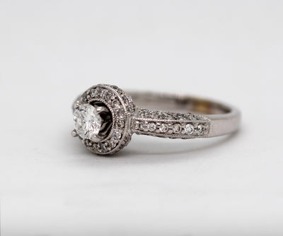 14KW Diamond Engagement Ring