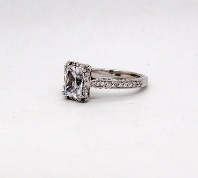 Estate Platinum .51 Ct Diamond Semi Mount Ring