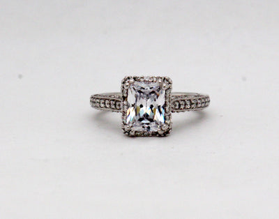 Estate Platinum .51 Ct Diamond Semi Mount Ring