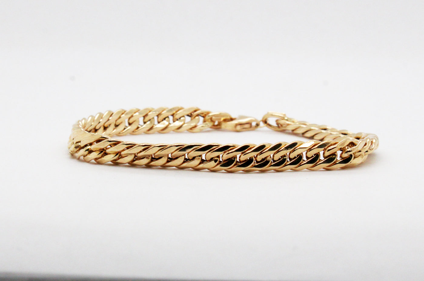 Estate 14KY 7" Hollow Bracelet