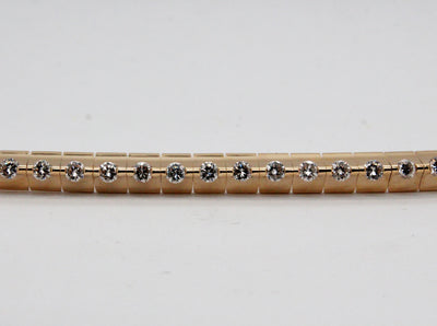 Estate 14KY 2.50 Cttw Diamond Bracelet