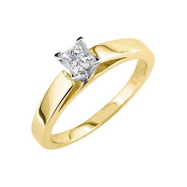 18KY 1.03 CT Princess Cut Solitaire Ring