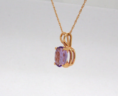 Estate 14KY 2.05 Ct Amethyst Pendant