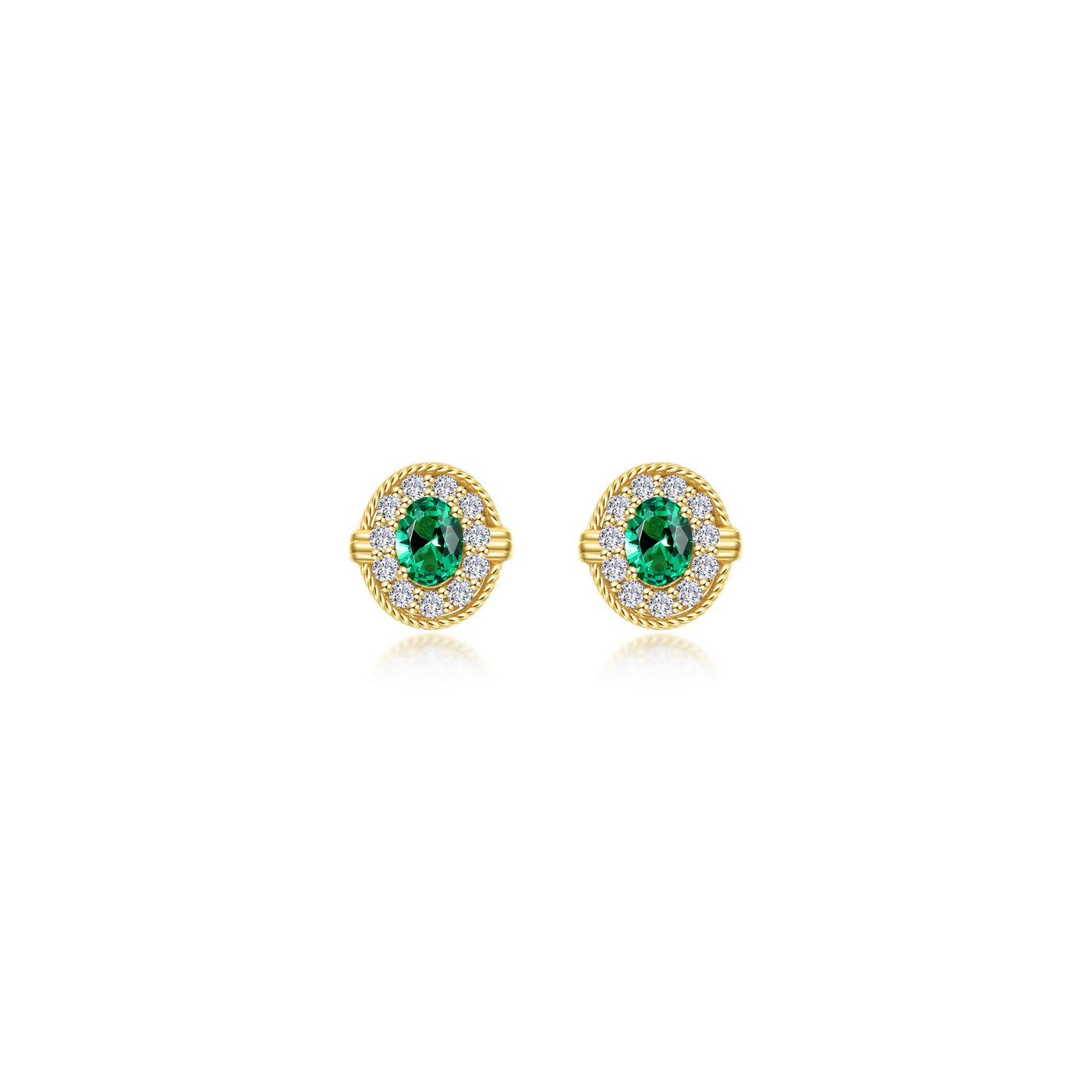 0.52 CTW Halo Stud Earrings