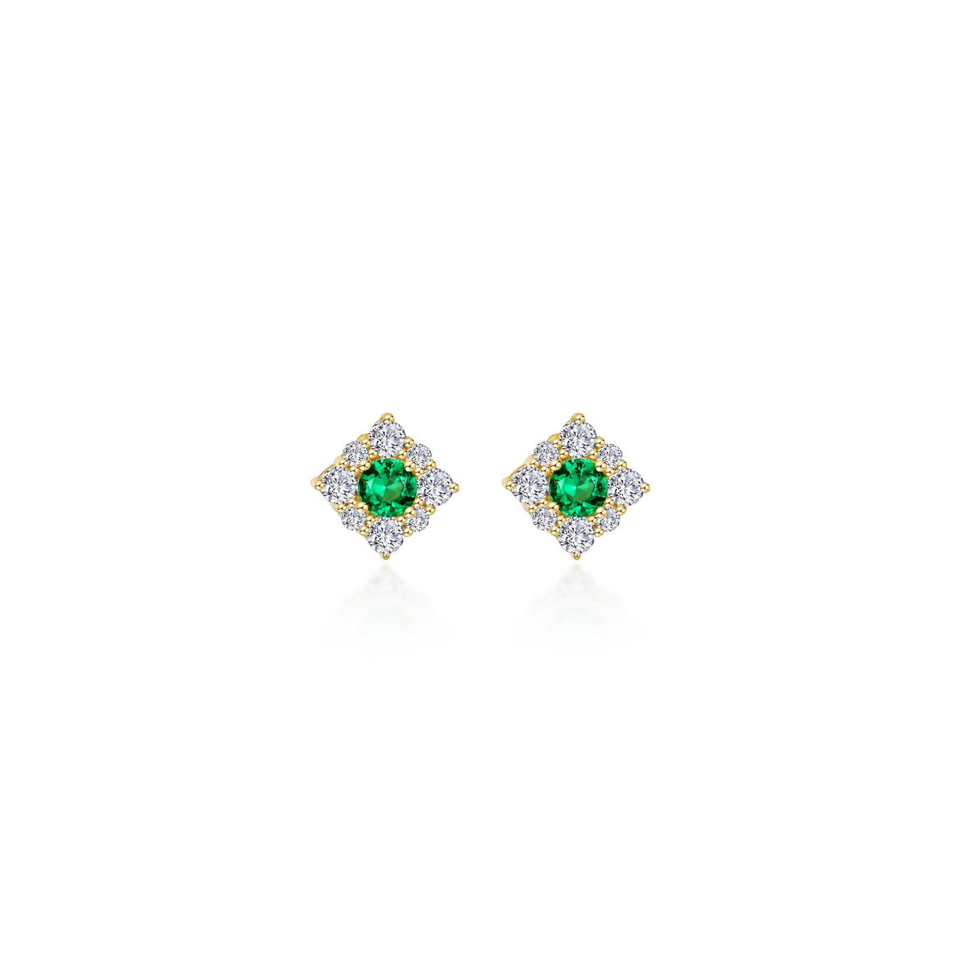 0.54 CTW Halo Stud Earrings