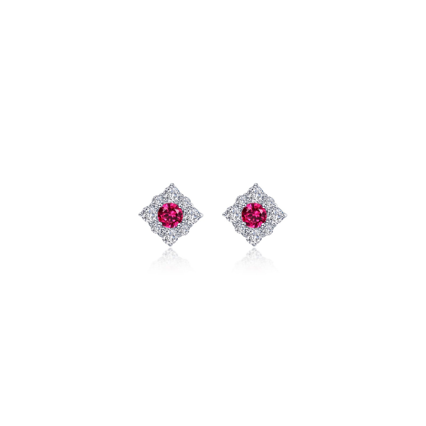 0.54 CTW Halo Stud Earrings