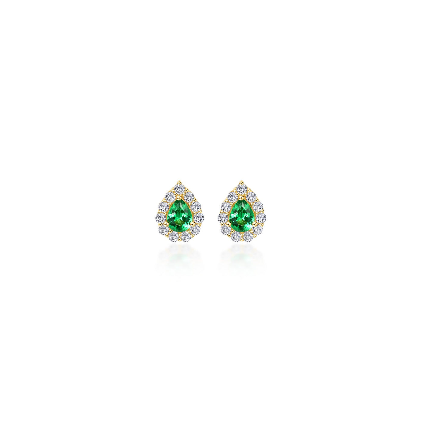 0.72 CTW Pear-shaped Halo Stud Earrings