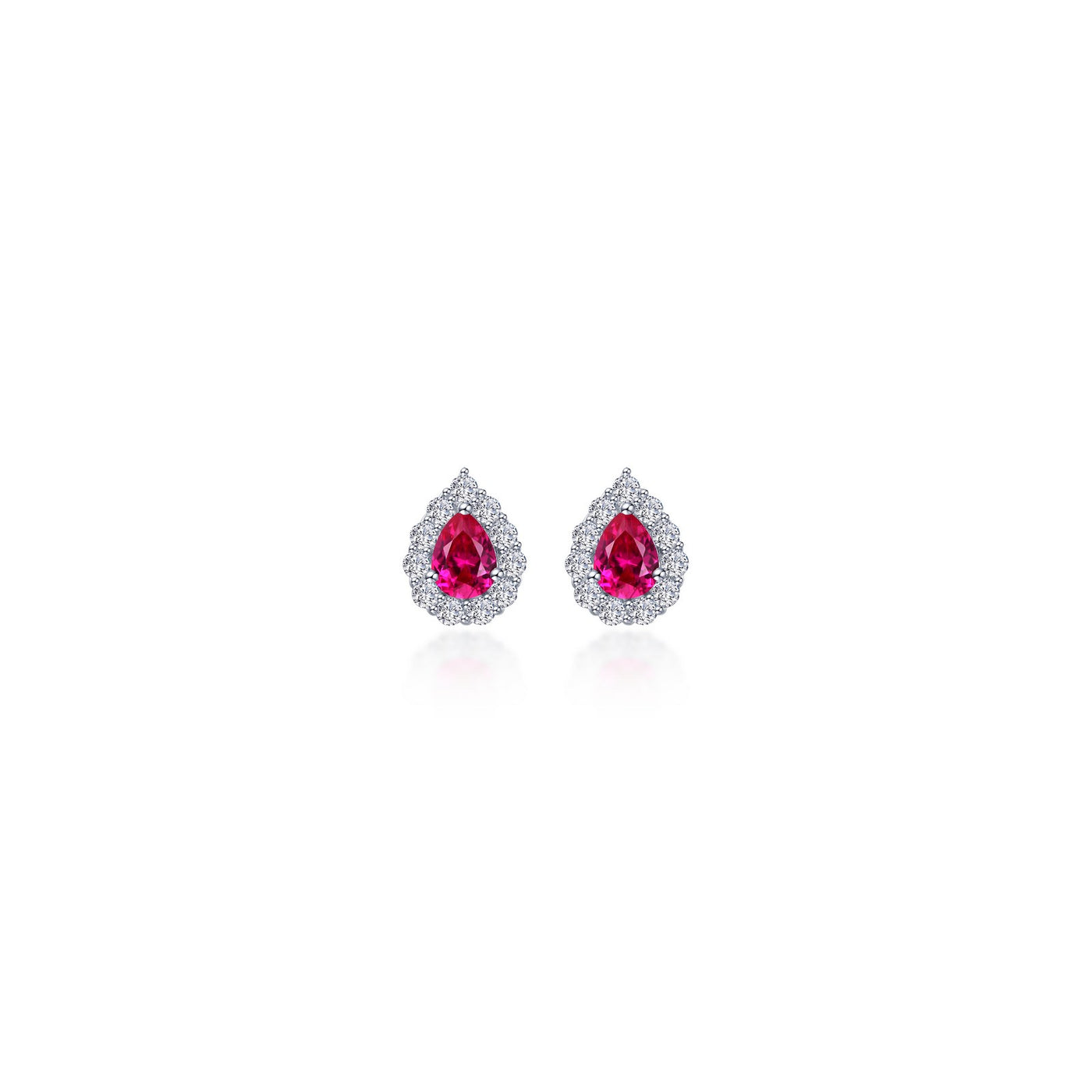 0.72 CTW Pear-shaped Halo Stud Earrings