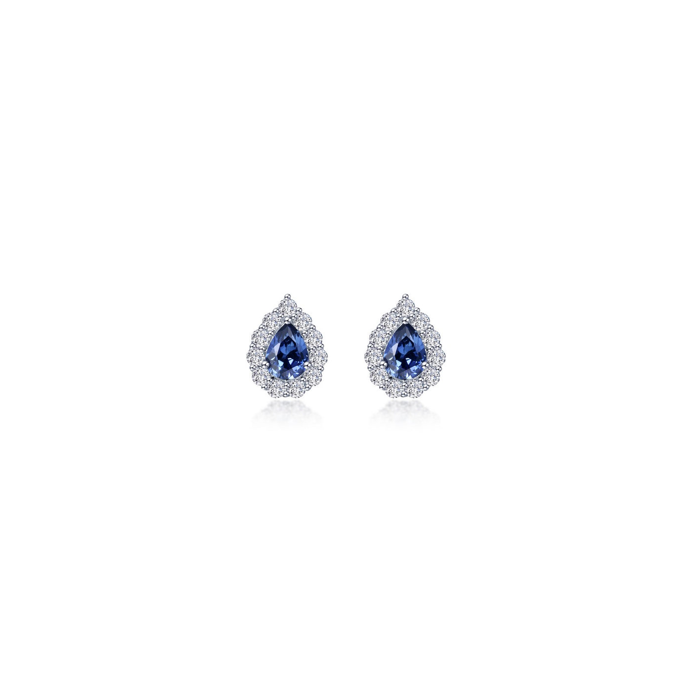 0.72 CTW Pear-shaped Halo Stud Earrings