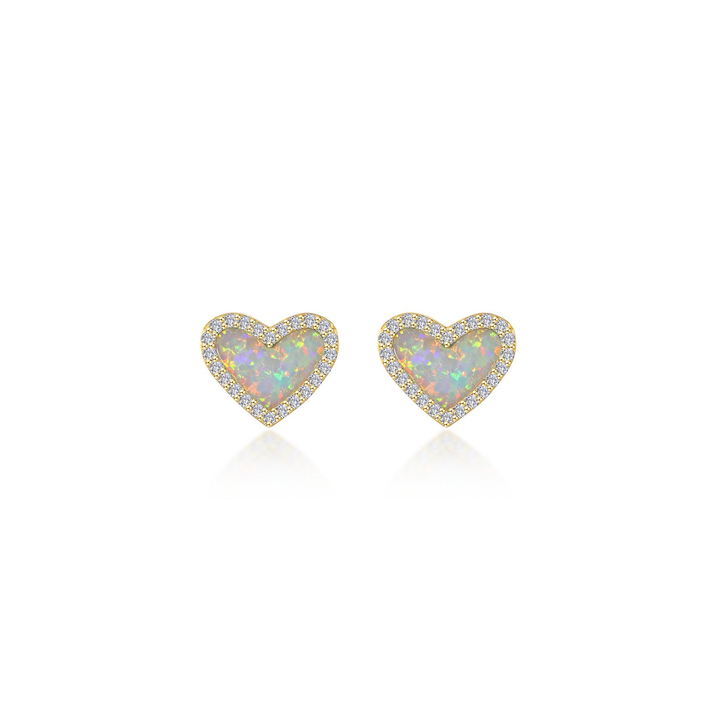 Halo Heart Stud Earrings