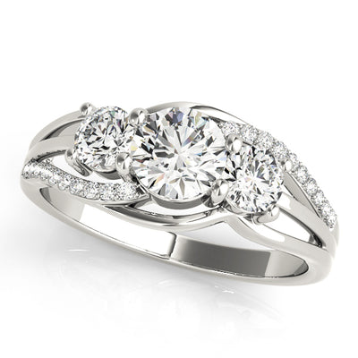 ENGAGEMENT RINGS 3 STONE ROUND