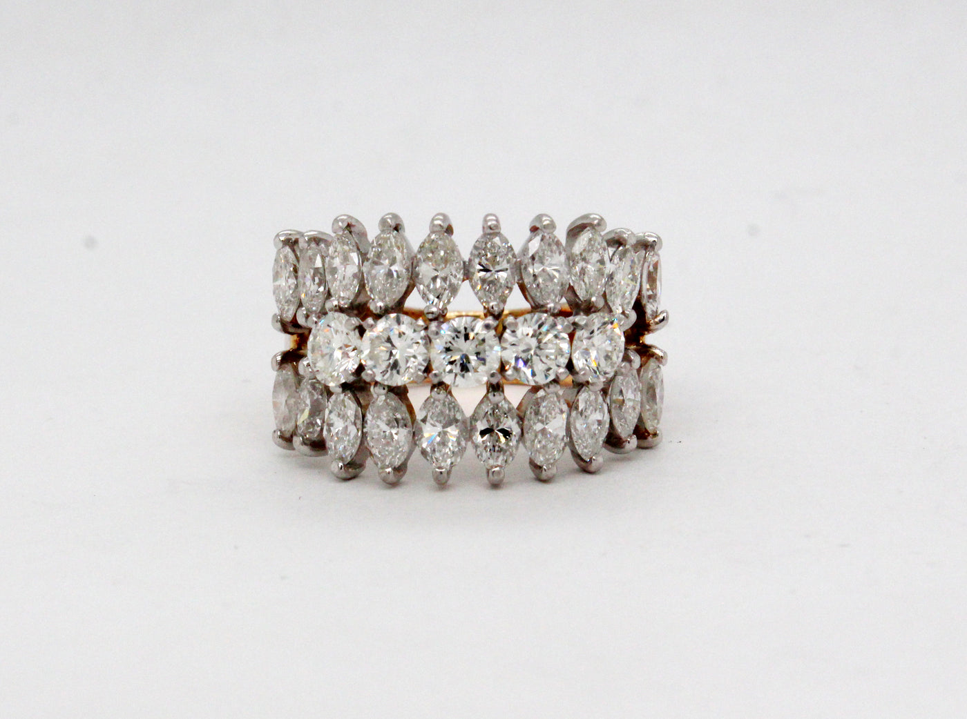 Estate 14KW 3.10 Cttw Diamond Ring H to I in Color and SI2 in Clarity