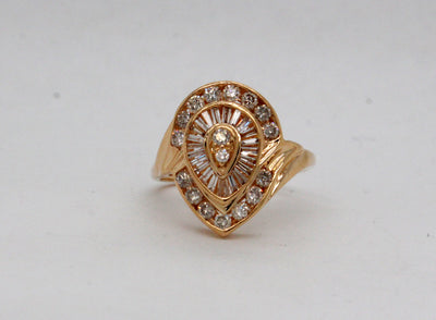 Estate 14KY .76 Cttw Diamond Ring J-K in Color and I1 in Clarity