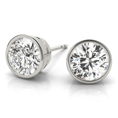 0.1CT TPRED BEZEL EARRINGS