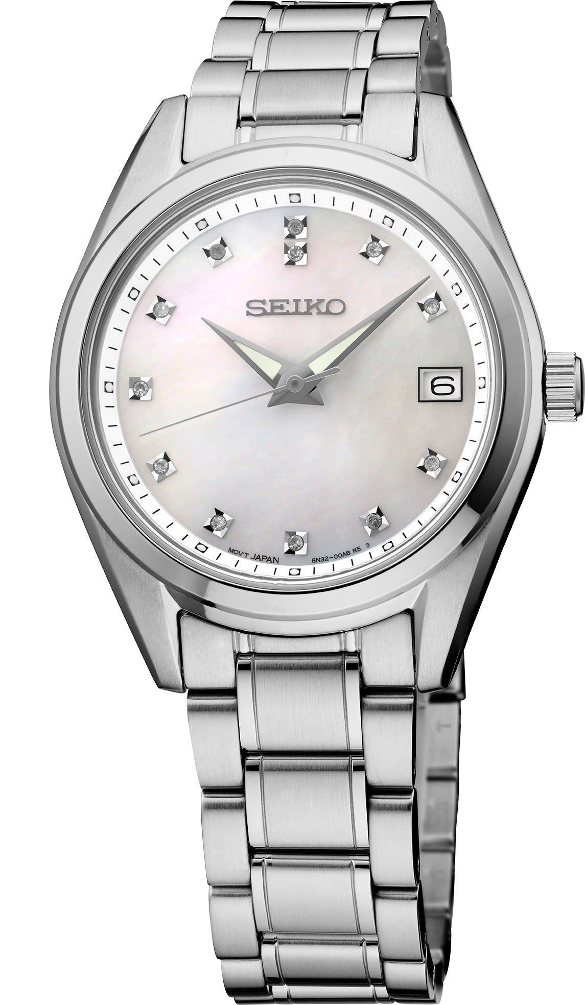 Ladies Seiko SUR579 SS Quartz Mother of Pearl Dial Watch