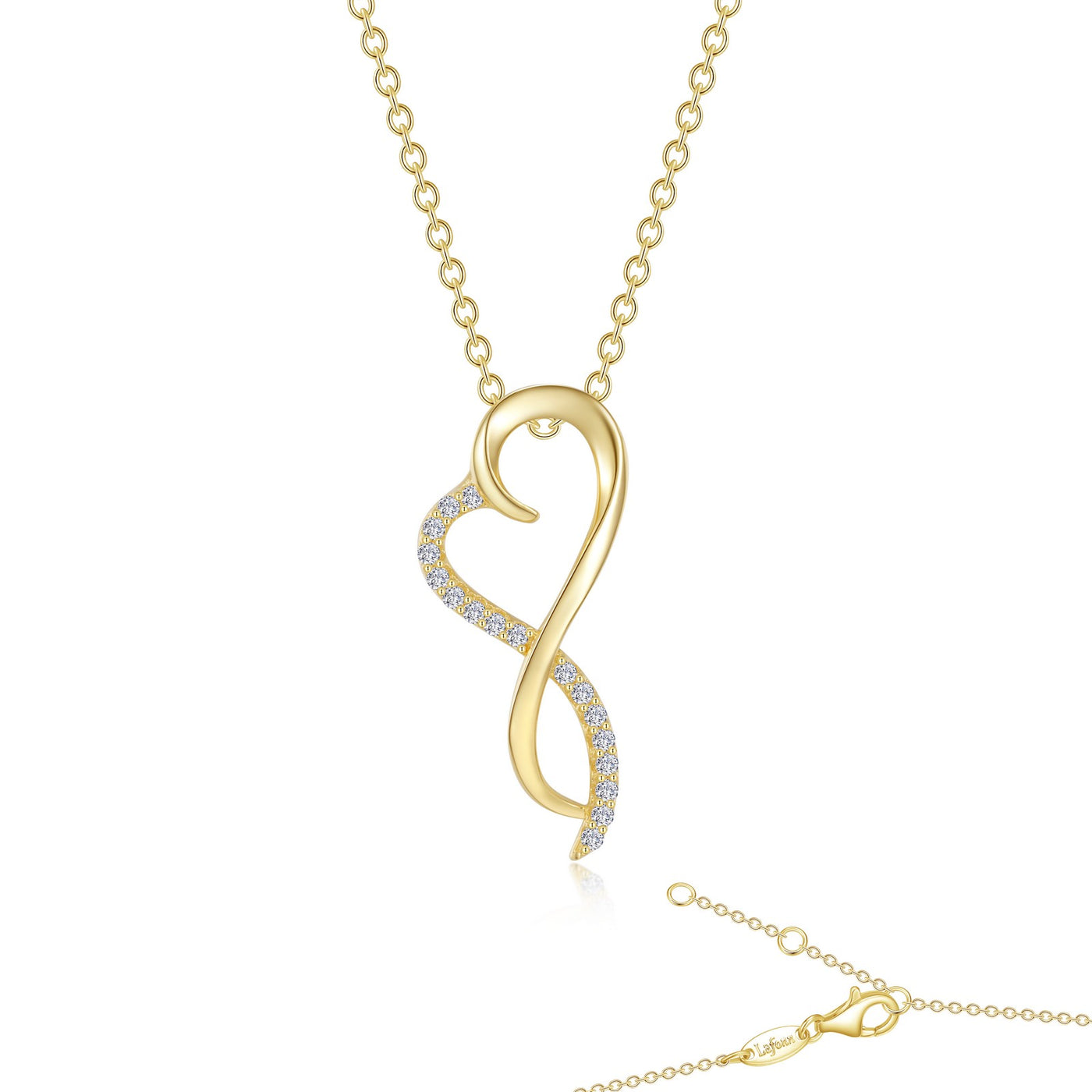 Infinity Heart Pendant Necklace